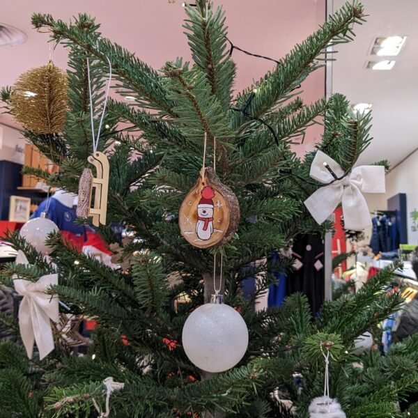 boule de noel personnalisée bois