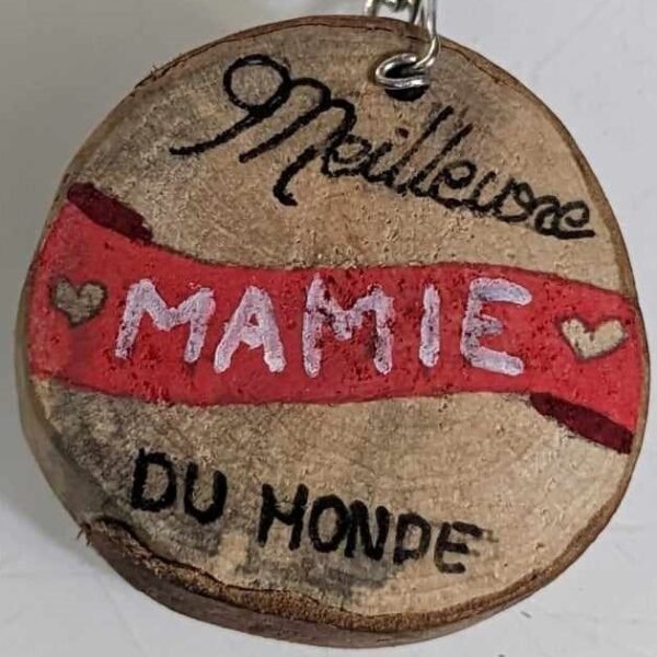 porte clef bois meilleur mamie du monde2