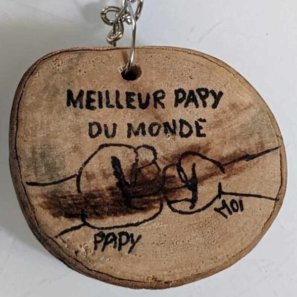 porte clef bois meilleur papy du monde2