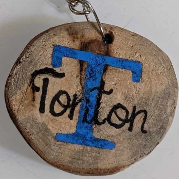 porte clef bois tonton bleu