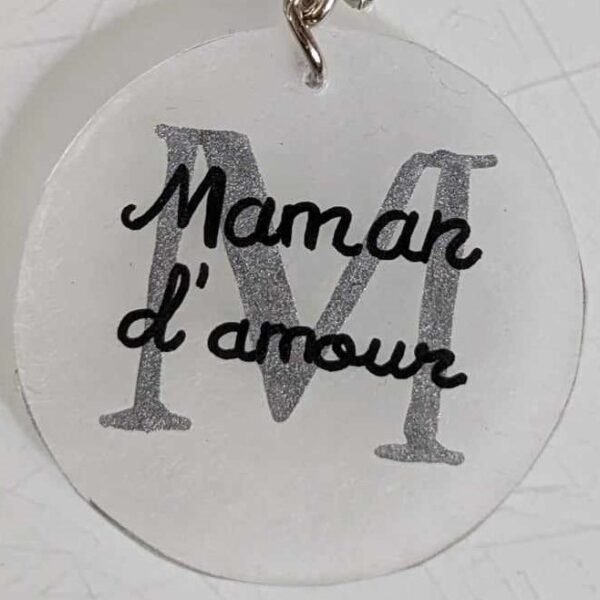 porte clef plastique maman d'amour