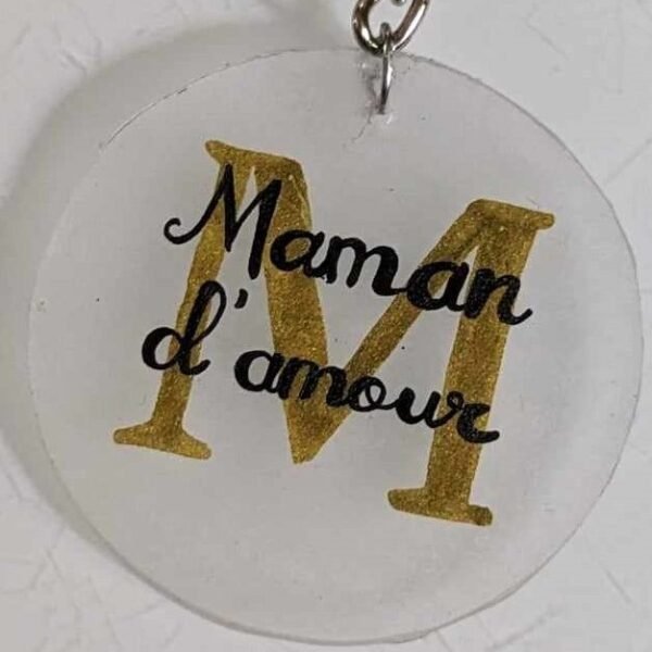 porte clef plastique maman d'amour2