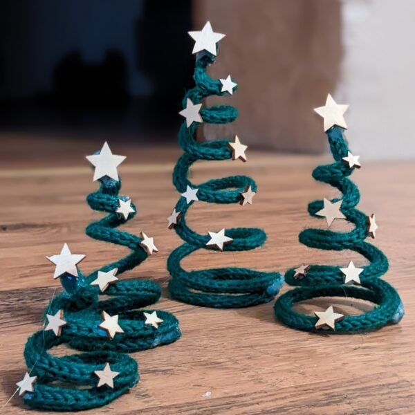 decoration sapin de noel tricotin crochet